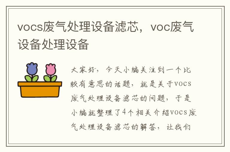 vocs废气处理设备滤芯，voc废气设备处理设备